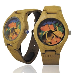 Handmade Kahala Wooden Watch Made With Natural Acacia Koa Wood with Hawaiian Ukelele - HGW205