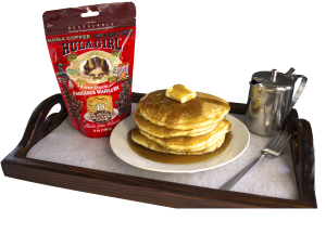 Hula Girl Kona Coffee Chocolate Chips Pancake and Waffle Mix