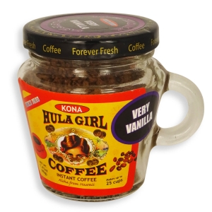 Hula Girl 10% Kona Blend Freeze Dried Instant Coffee Hula Girl 10% Kona Blend Freeze Dried Instant Coffee