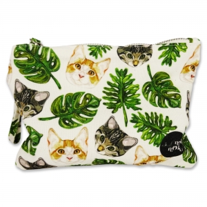 Small pouch Cats and Leaves Small pouch Cats and Leaves