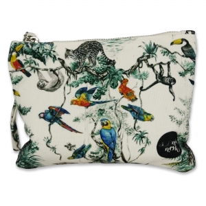 Small pouch Bird, Monkey and Leopard Small pouch Bird, Monkey and Leopard