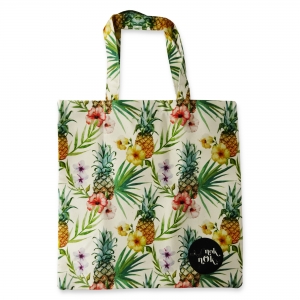 Eco Tote Bag Hibiscus and Pineapple Eco Tote Bag Hibiscus and Pineapple