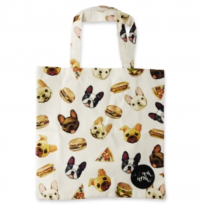 Eco Tote Bag Bull Dogs, Burgers, Pizza and Hotdogs Eco Tote Bag Bull Dogs, Burgers, Pizza and Hotdogs