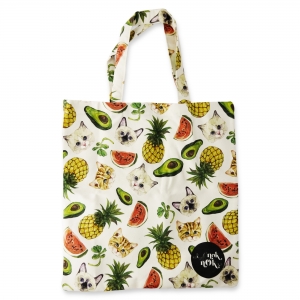 Eco Tote Bag Cats and Fruits Eco Tote Bag Cats and Fruits