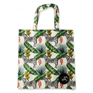 Eco Tote Bag Zebra, Banana and Leaf Eco Tote Bag Zebra, Banana and Leaf