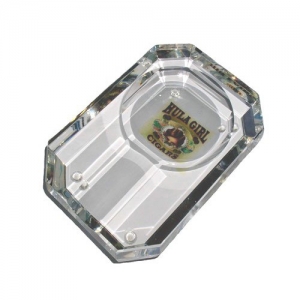 Hula Girl One Big Cigar Rectangle Crystal Ashtray