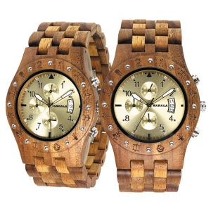 Handmade Wooden Watch Made with Asian Koa Wood and Asian Mango Wood Watch # 11A-GF