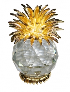 High-grade Crystal Pineapple Crafts Glass Paperweight Fengshui Figurine  Home Decoration Ornaments Party Christmas