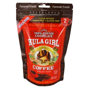 Hula Girl 100% Chocolate Flavored Instant Freeze Dried Coffee 50g Hula Girl 100% Chocolate Flavored Instant Freeze Dried Coffee 50g