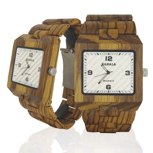 Handmade Wooden Watch Made with Zebra Wood