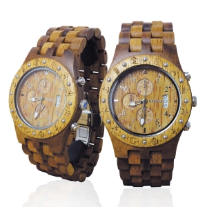 Handmade Wooden Watch Made with Acacia Koa Wood and Mango Wood - Kahala Brand # 11-A