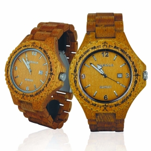 Handmade Wooden Watch Made with Acacia & Mango Wood - Kahala # 1M