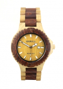Wooden Watch made with Maple and Red Sandalwood Two Tone - Kahala #81