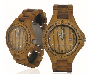 Handmade Wooden Watch Made with Acacia Koa Wood - Kahala #1A