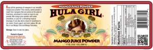 Hula Girl Mango Juice Powder