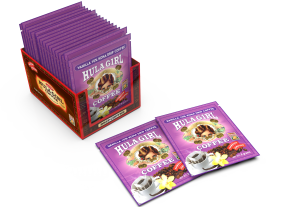 Hula Girl Vanilla 10% Kona Drip Coffee Pack of 25 Sachets Hula Girl Vanilla 10% Kona Drip Coffee Pack of 25 Sachets