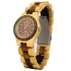 Handmade Hawaiian Style with Petroglyphs Wooden Quartz Watch Made with Maple and Koa Wood Two Tone for Lady - Kahala Brand #4