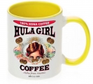 Hula Girl Coffee 11oz Mug Two Tone Yellow Inner and Handle
