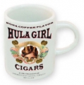 Hula Girl Coffee Mini Mug White 3oz