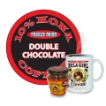 Hula Girl 10% Kona Blend Freeze Dried Instant Coffee "Double Chocolate" Jar with Handle (40g)