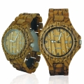 Handmade Wooden Watch Made with Zebra Wood - Kahala Brand # 1Z